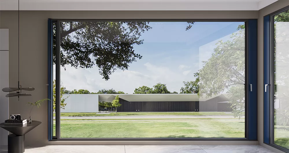 현대 주거용 및 상업용 건물을 위한 혁신적인 마이크로 환기 알루미늄 창문